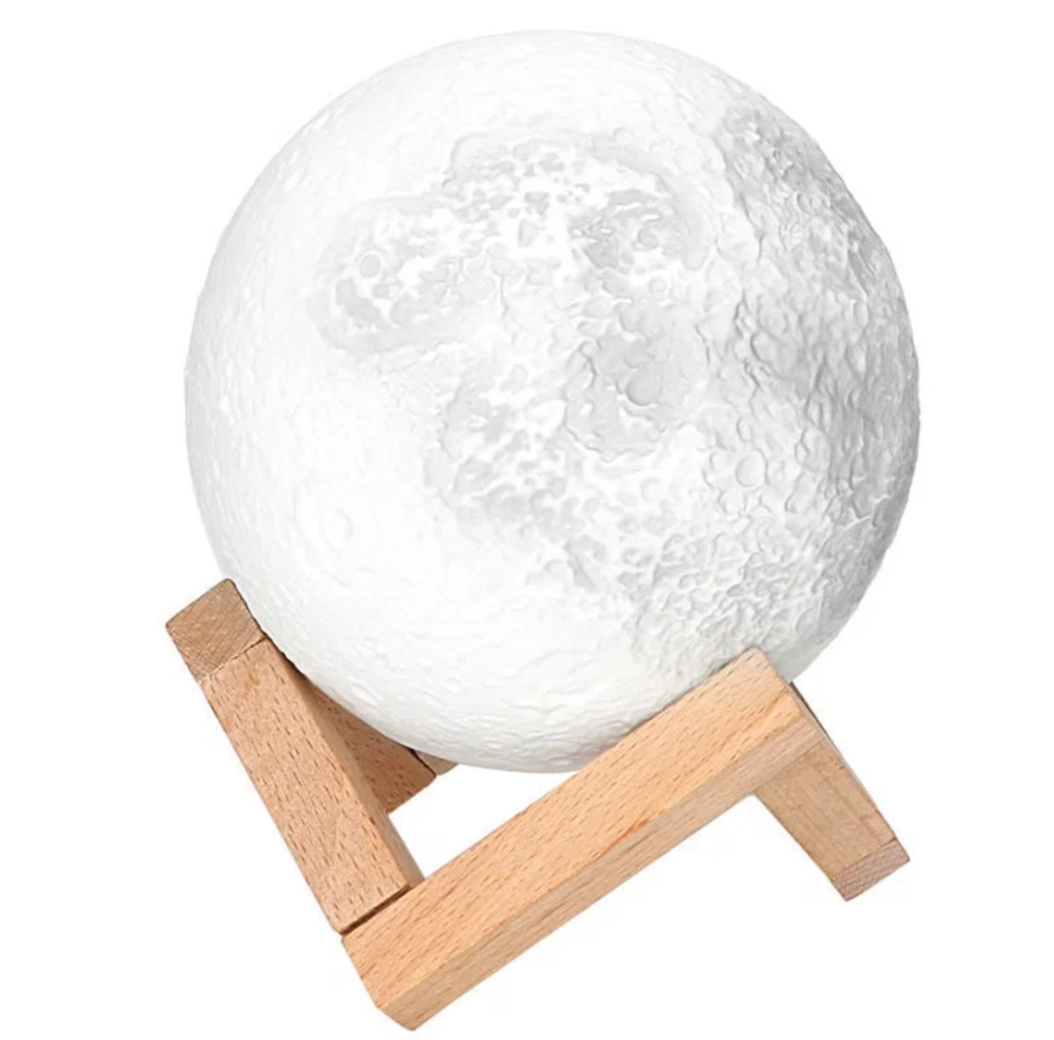 Светильник-ночник 3D-шар Луна на деревянной подставке с пультом управления