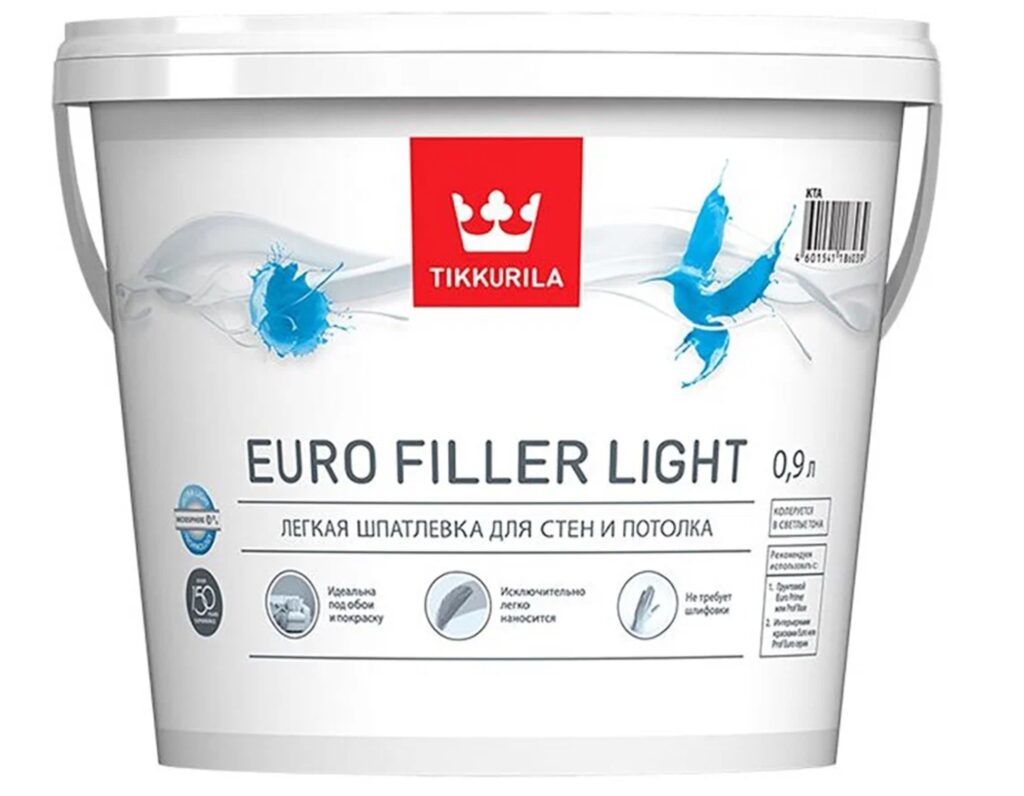 Шпатлевка Tikkurila Euro Filler Light со скидкой по промокоду