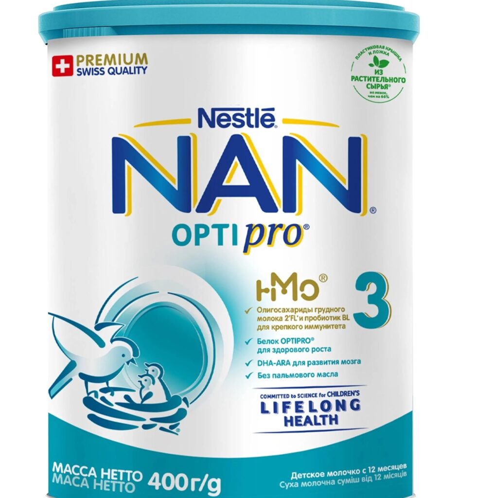 Смесь NAN (Nestlé) 3 Optipro, с 12 месяцев со скидкой