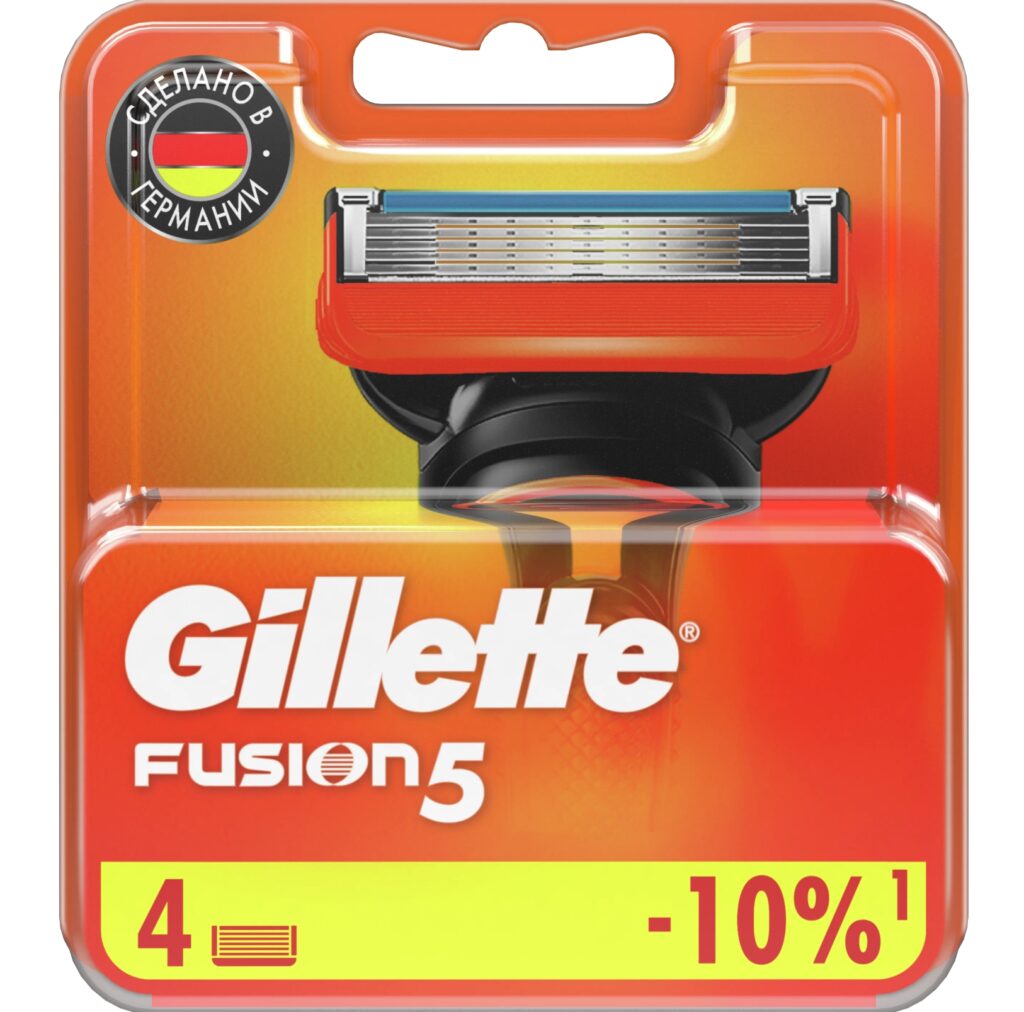 Сменные Кассеты Gillette Fusion5 Для Мужской Бритвы, 4 шт
