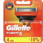 Сменные Кассеты Gillette Fusion5 Для Мужской Бритвы, 4 шт со скидкой по промокоду