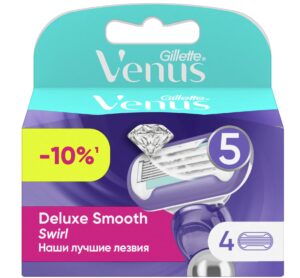 Сменные Кассеты Venus Extra Smooth Swirl 4 шт. со скидкой по промокоду